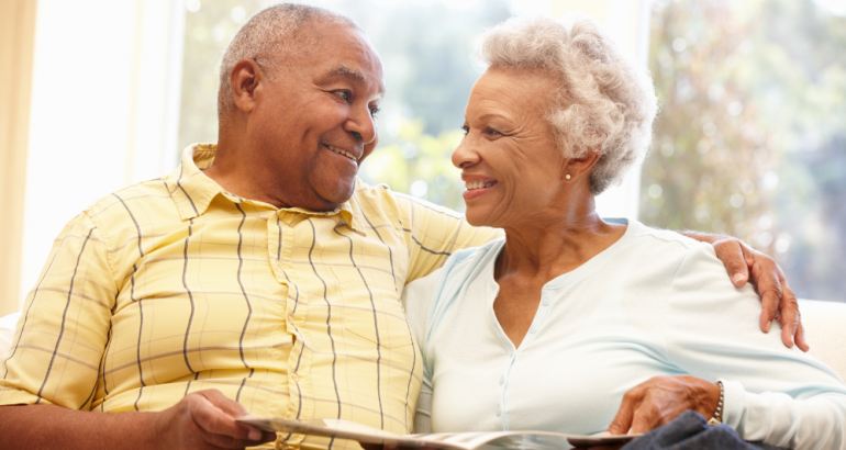 “Senior woman receiving home care with a nurse—representing long-term care insurance that supports aging in place.”